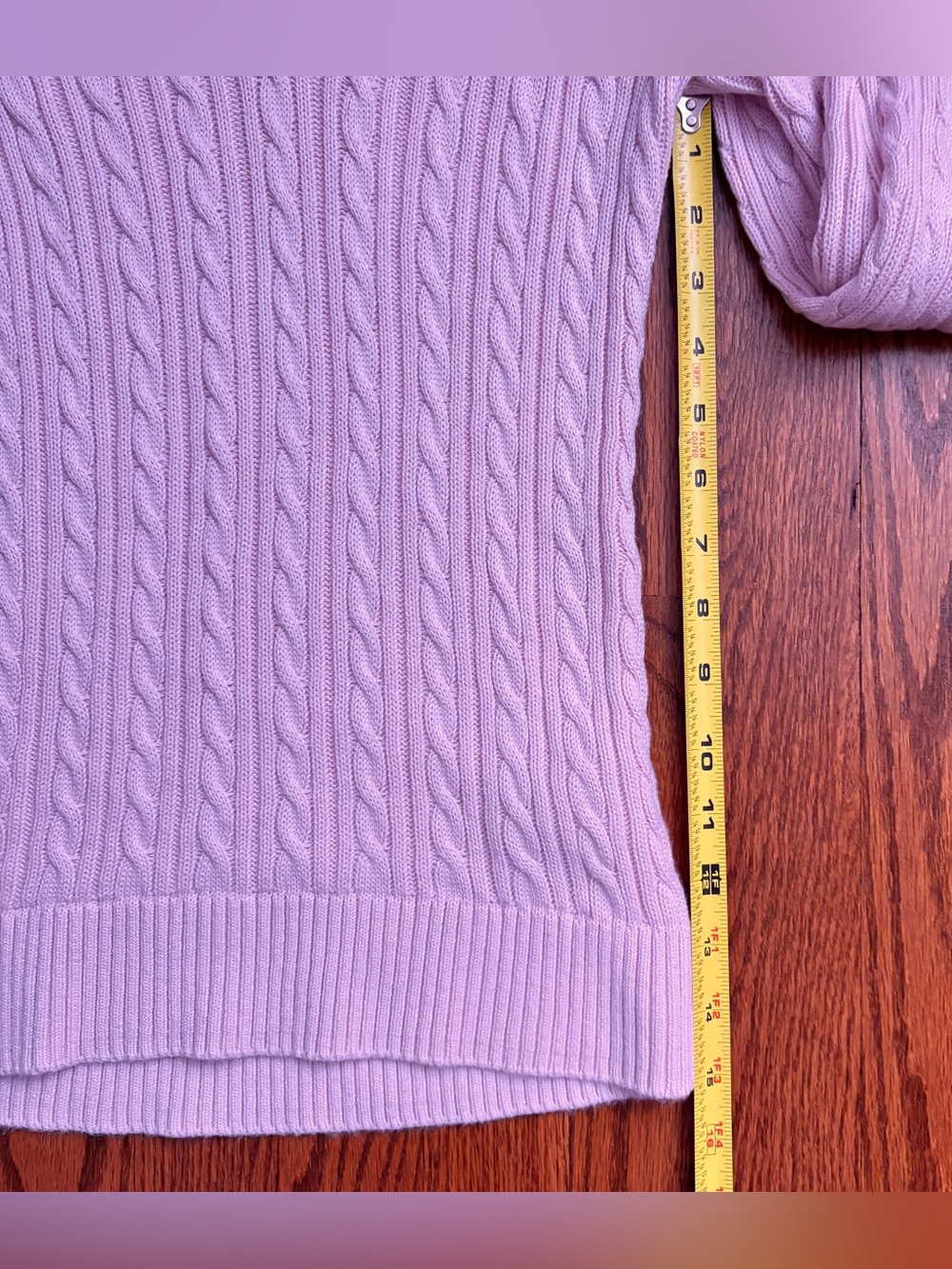 Hollister Light Pink Cable Knit V‑Neck Sweater Size Small - Picture 5 of 6